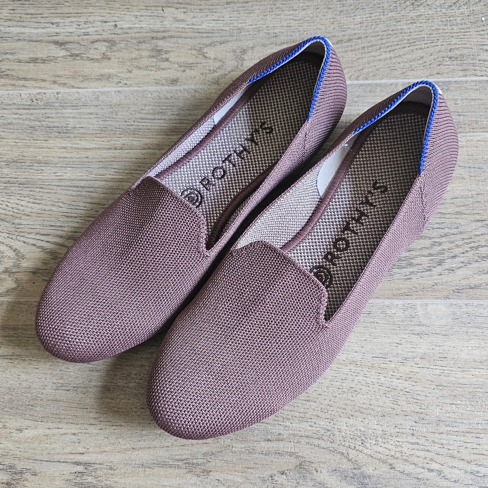 Rothy's Chocolate Loafers Flats Size 8 Retired Color
